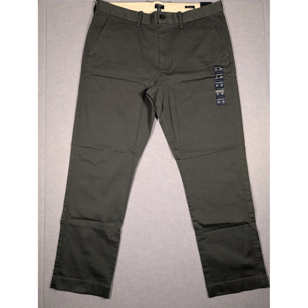 J.Crew Factory Straight-fit Flex Chino Pant Mens 36x30 Grey H3186‎ NWT $79.50